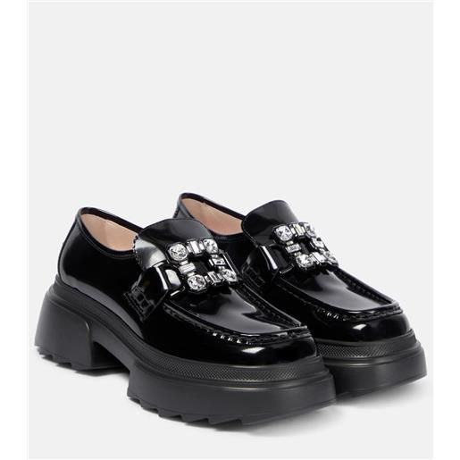 Roger Vivier mocassini wallaviv in vernice con strass