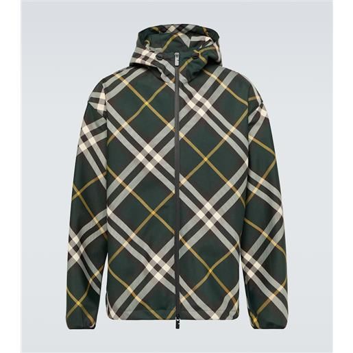 Burberry giacca in tessuto tecnico Burberry check