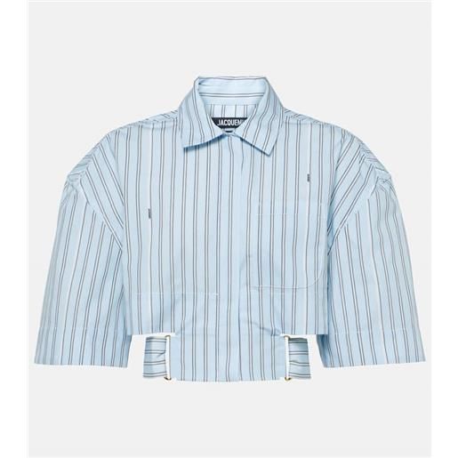 Jacquemus camicia cropped bari in cotone