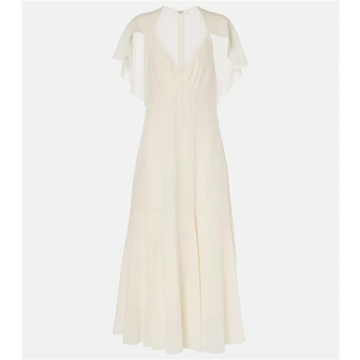 Chloe chloã© abito midi in chiffon di seta