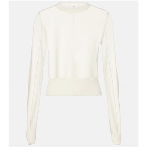 Chloe chloã© pullover cropped in lana