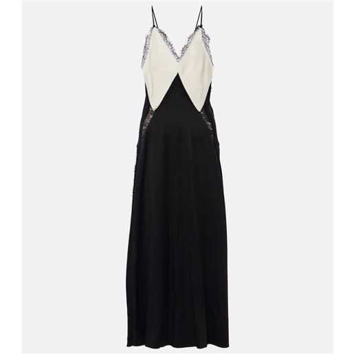 Victoria Beckham abito sottoveste in raso con pizzo