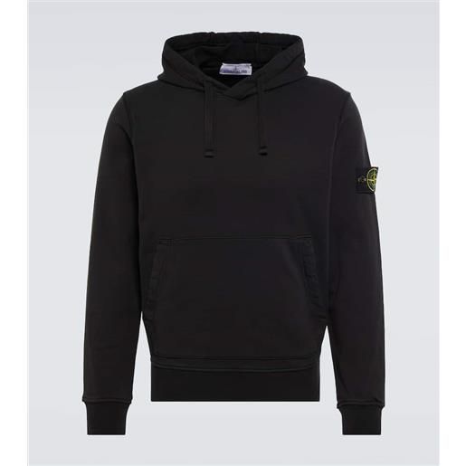 Stone Island felpa compass in cotone con cappuccio