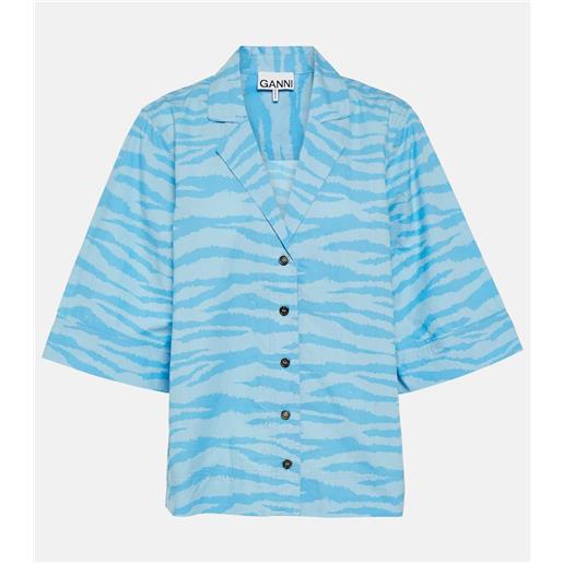 Ganni camicia in cotone con stampa