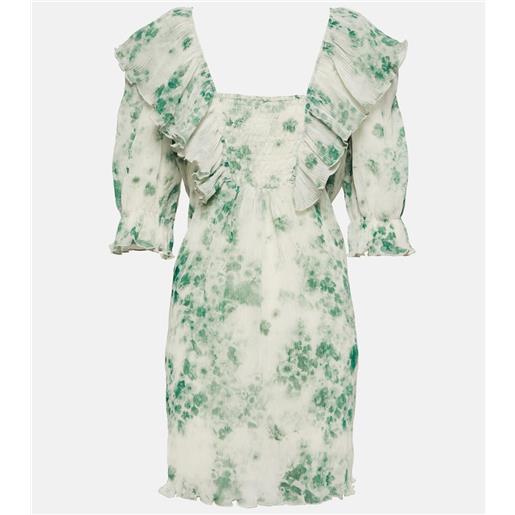 Ganni miniabito in georgette con pince