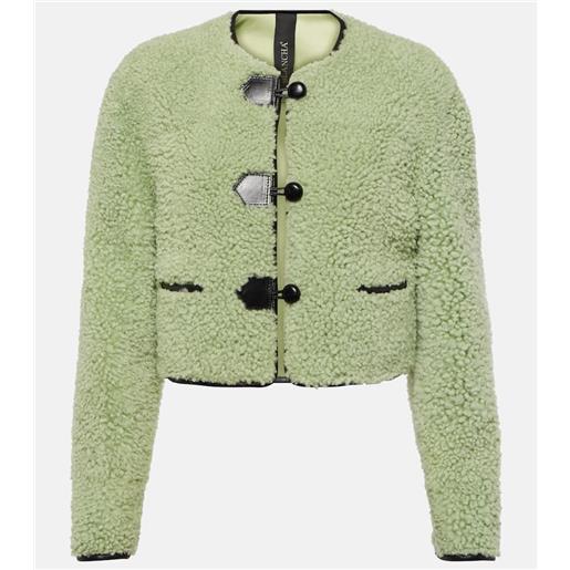 Blancha giacca in shearling e pelle