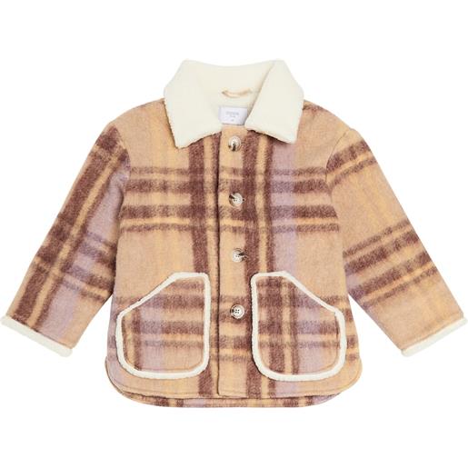 Paade Mode cappotto a quadri con teddy