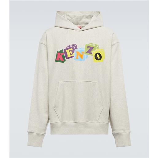 Kenzo felpa in jersey di cotone con cappuccio