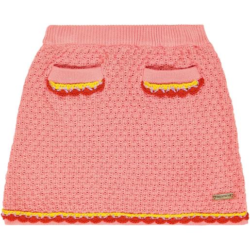 Moschino Kids minigonna in cotone con ricamo