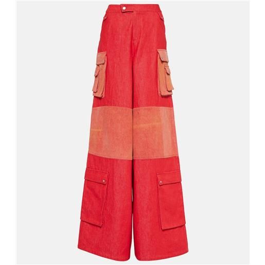 Didu pantaloni in cotone a vita alta