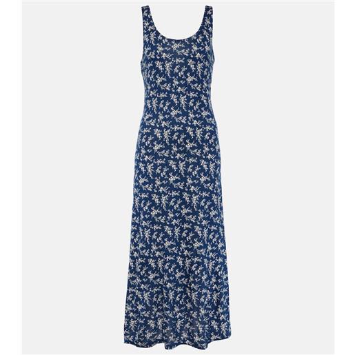 Polo Ralph Lauren abito midi in jersey a stampa floreale