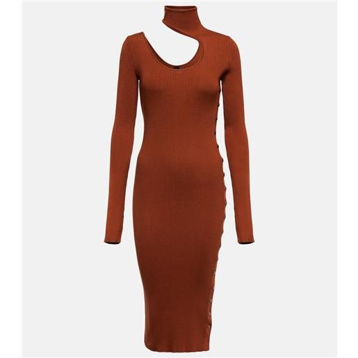 Petar Petrov abito midi fineas in seta a coste