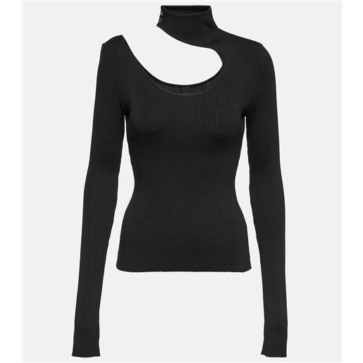 Petar Petrov top fiz in seta con cut-out