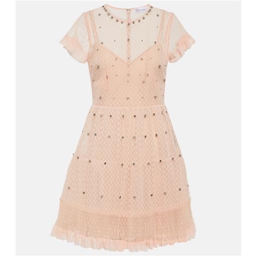 REDValentino miniabito in tulle point d'esprit