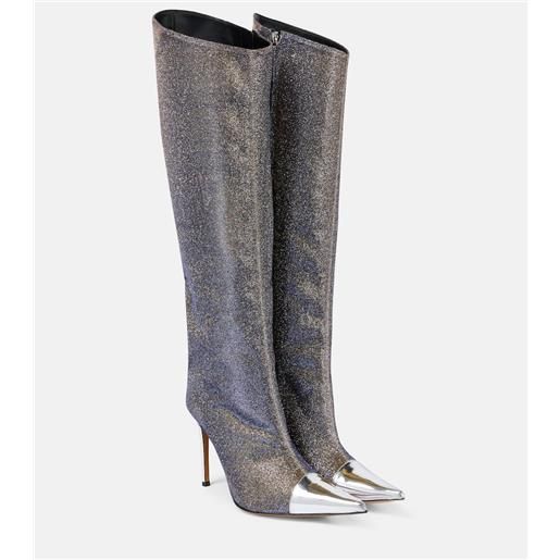 Alexandre Vauthier stivali al ginocchio metallizzati