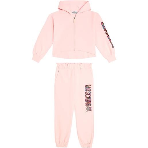 Moschino Kids tuta sportiva in jersey di misto cotone