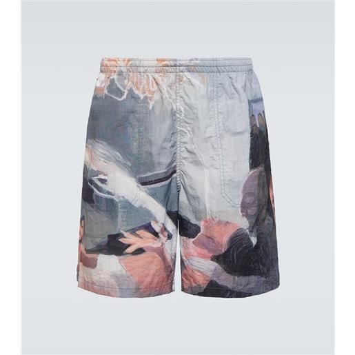 Undercover x helen verhoeven - shorts con stampa