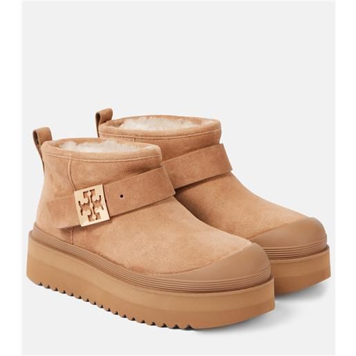 Tory Burch stivaletti mellow in suede e shearling