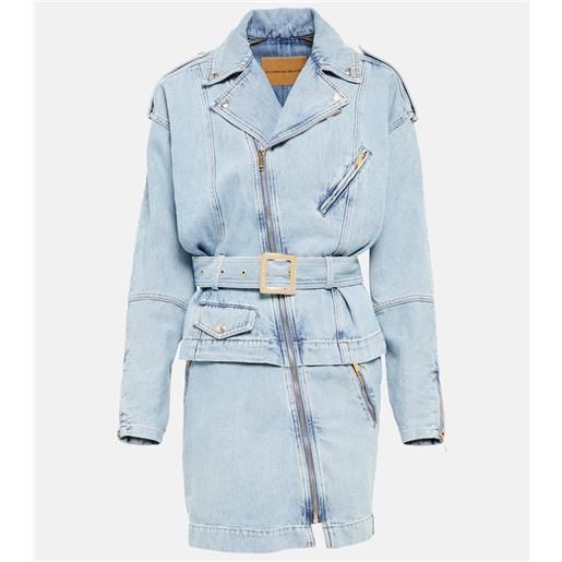 Alexandre Vauthier miniabito di jeans con zip