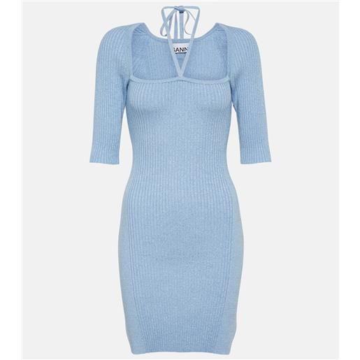 Ganni miniabito in maglia mã©lange