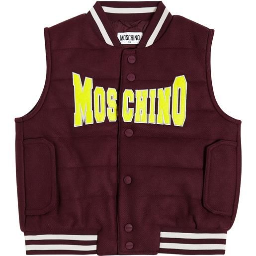 Moschino Kids gilet imbottito con logo
