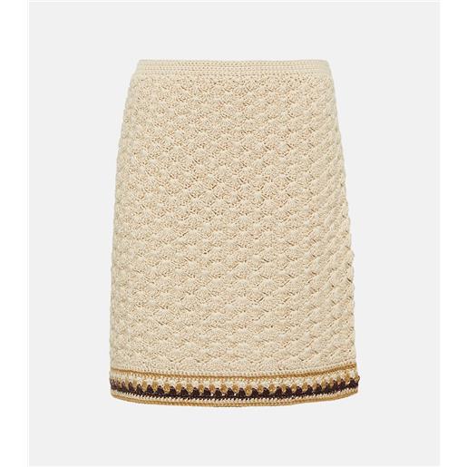 Tory Burch minigonna in crochet di misto cotone