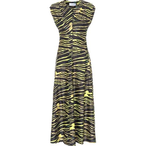 Marine Serre abito a stampa zebra in jersey