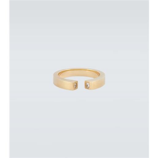 Tom Wood anello split in oro 9kt con diamanti