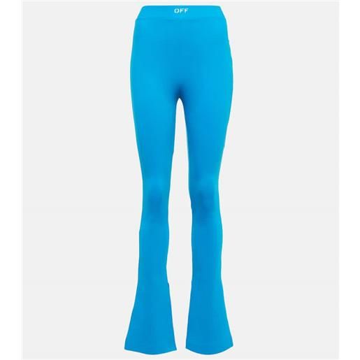 Off-White leggings in jersey con spacchi