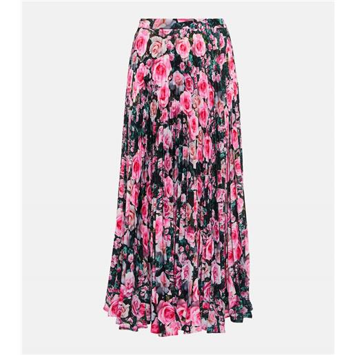 Christopher Kane gonna midi plissã© con stampa