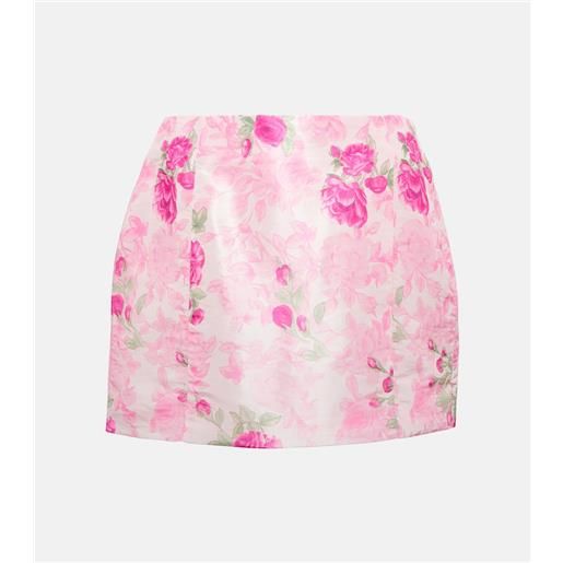 LoveShackFancy minigonna charma in taffetã