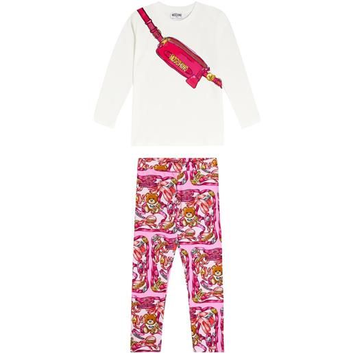Moschino Kids top e leggings in misto cotone