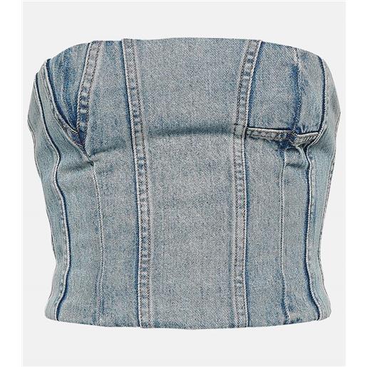 Amiri bustier di jeans ma