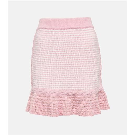 LoveShackFancy minigonna heiress in maglia