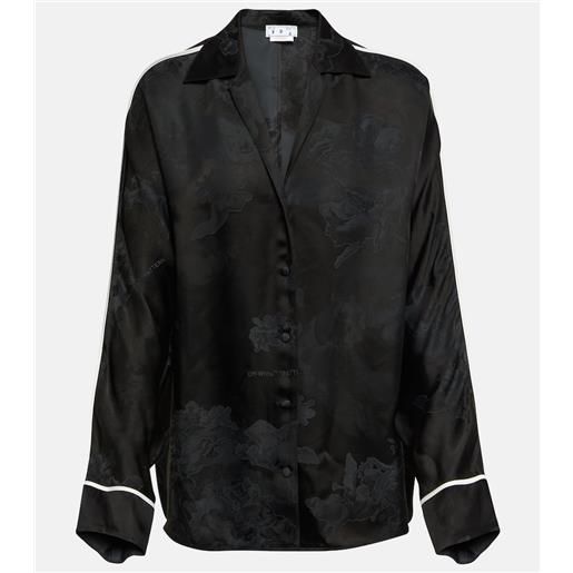 Off-White blusa pigiama in jacquard con stampa