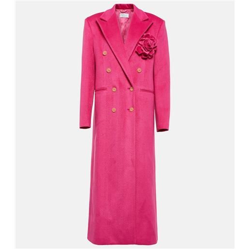 Giuseppe di Morabito cappotto doppiopetto con applicazione floreale