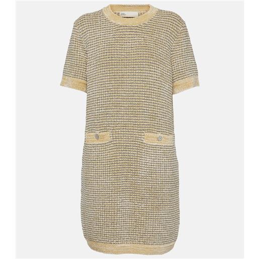 Tory Burch miniabito in velluto a righe