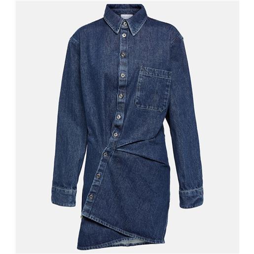 Off-White abito chemisier asimmetrico di jeans