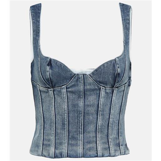 Off-White bustier di jeans