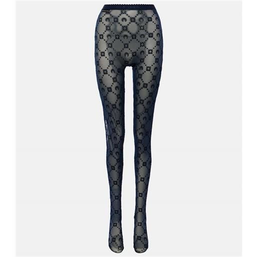 Marine Serre collant moon in mesh