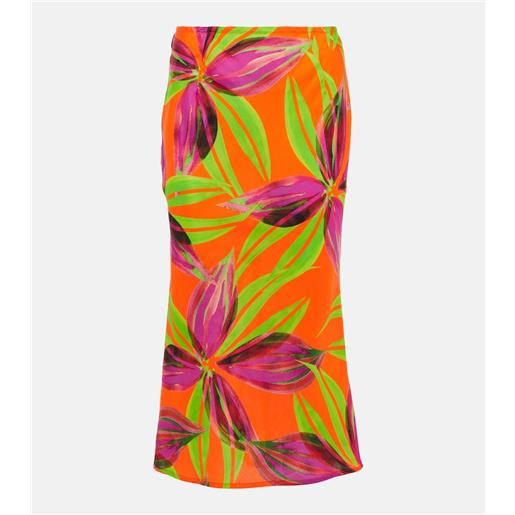 Louisa Ballou gonna midi con stampa