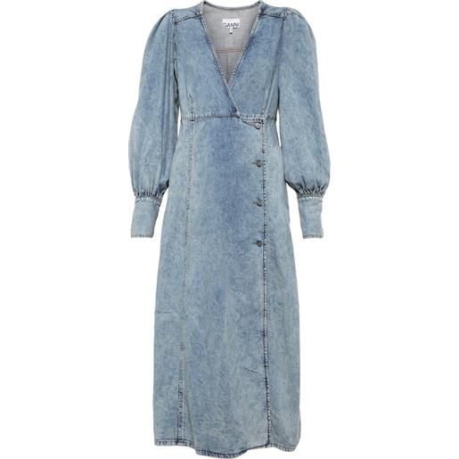 Ganni abito midi di jeans