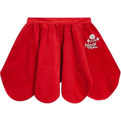 Kenzo Kids gonna in cotone con ricamo