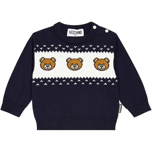 Moschino Kids baby - pullover teddy bear a intarsio