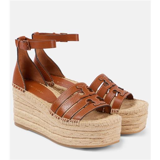 Tory Burch sandali espadrillas ines in pelle con zeppa