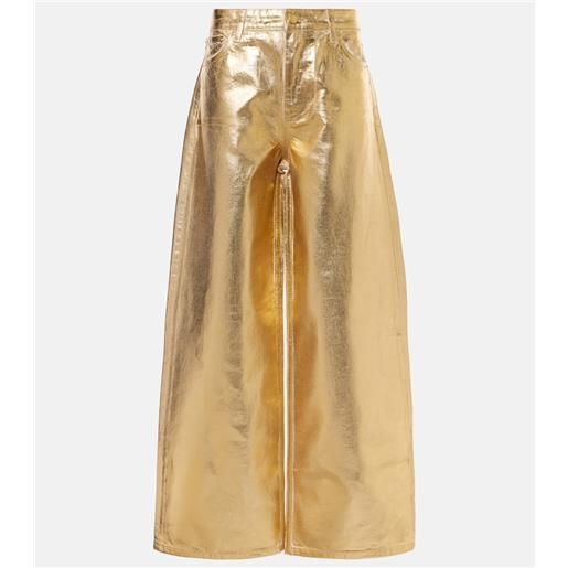 Ganni jeans a gamba larga e vita media