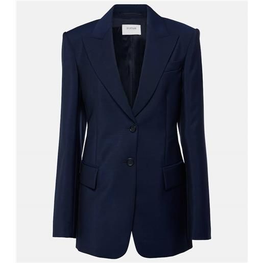 Sportmax blazer benares in canvas di misto lana