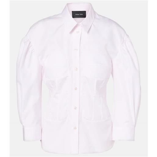 Simone Rocha camicia a corsetto in cotone