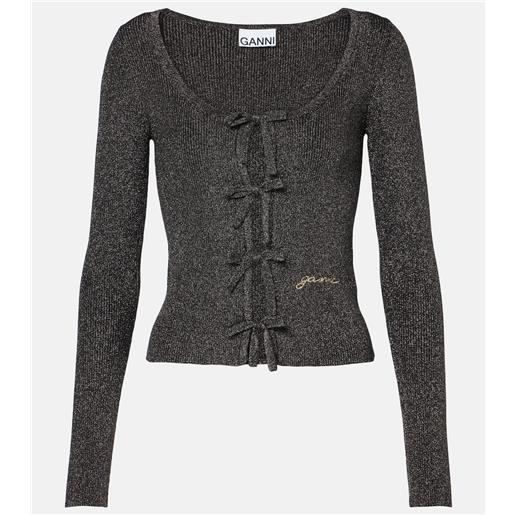 Ganni cardigan con lamã©