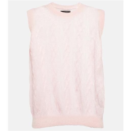 Amiri gilet traforato in misto alpaca e mohair